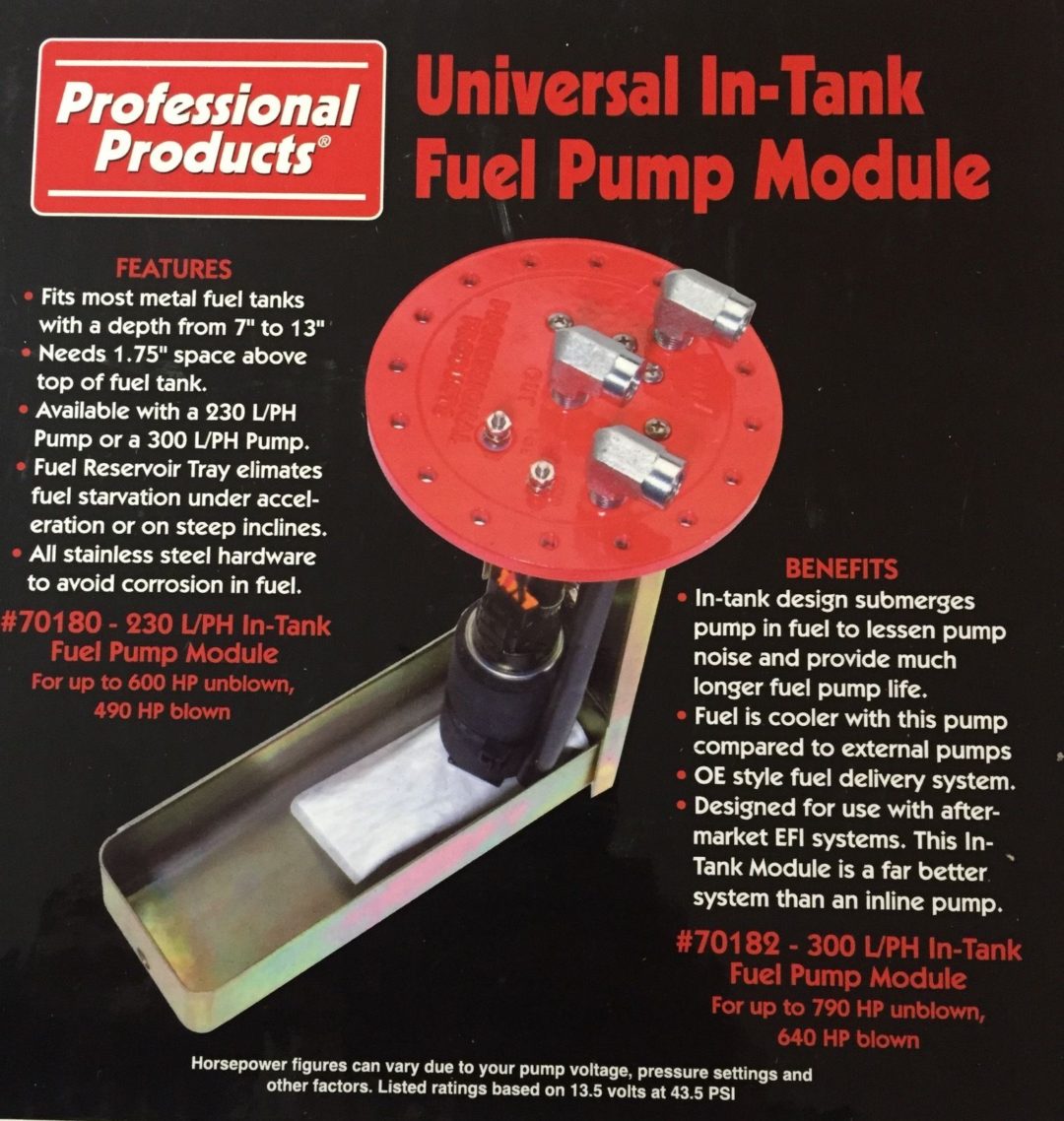 Universal Intake Fuel Module Professional Products Universal In-Tank Fuel Pump Module 70180 | Rancho ...